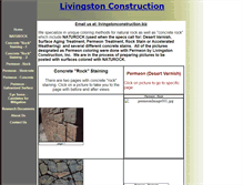 Tablet Screenshot of livingstonconstruction.biz